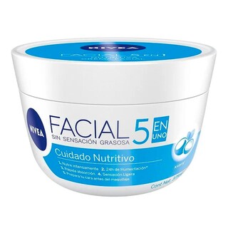 Foto 1 | Crema Facial Nivea 5 en 1 Cuidado Nutritivo 375 ml