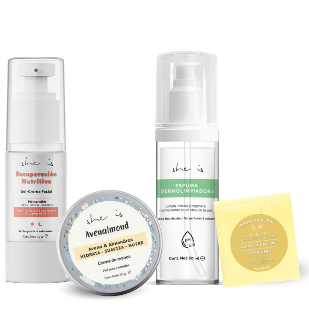 Foto 1 | Mini Kit Facial She is Skincare Piel Sensible 4 Productos