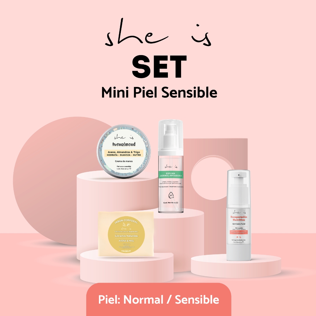 Foto 3 pulgar | Mini Kit Facial She is Skincare Piel Sensible 4 Productos