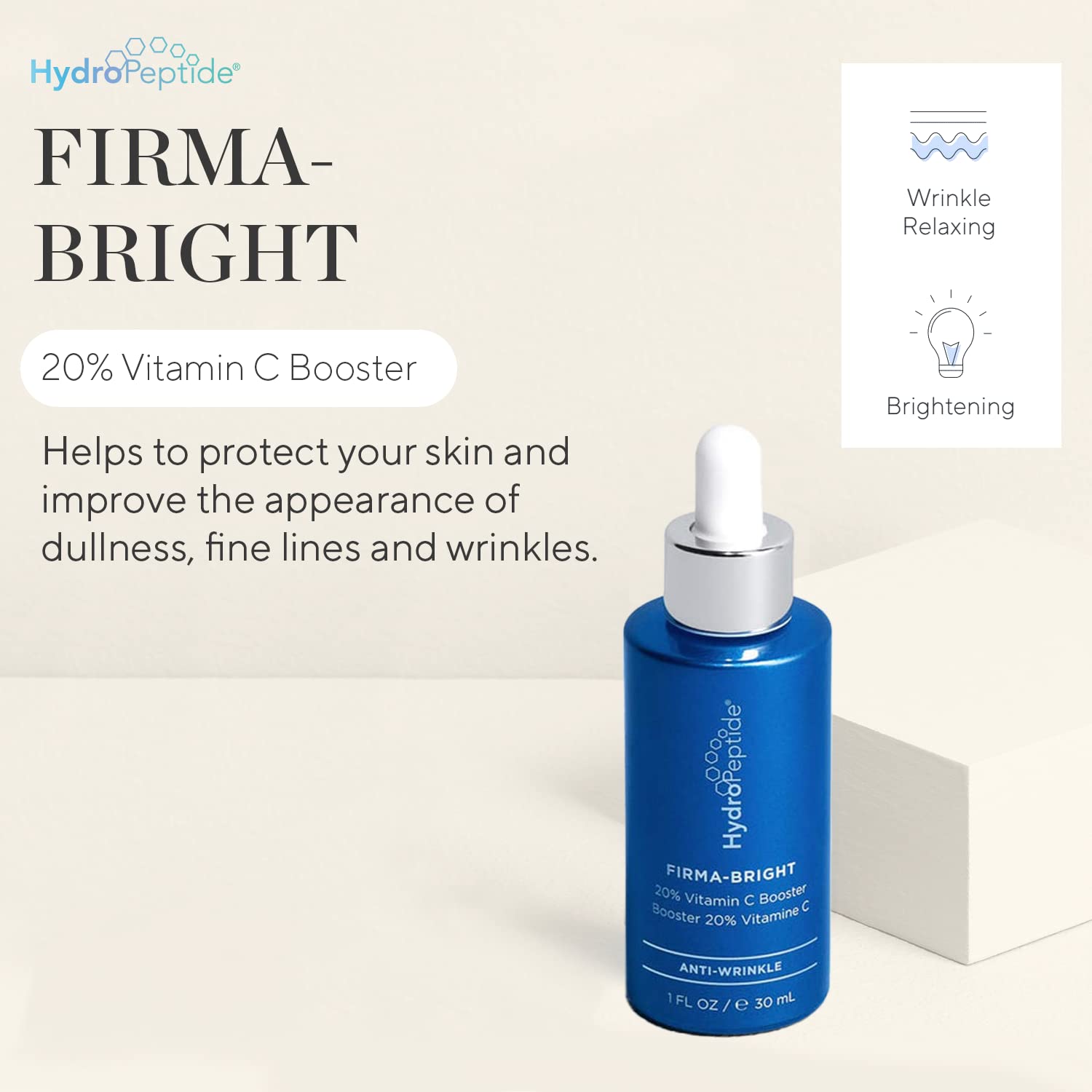 Foto 3 pulgar | Sérum Hydropeptide Firma-bright Con 20% De Vitamina C, 30 Ml - Venta Internacional.