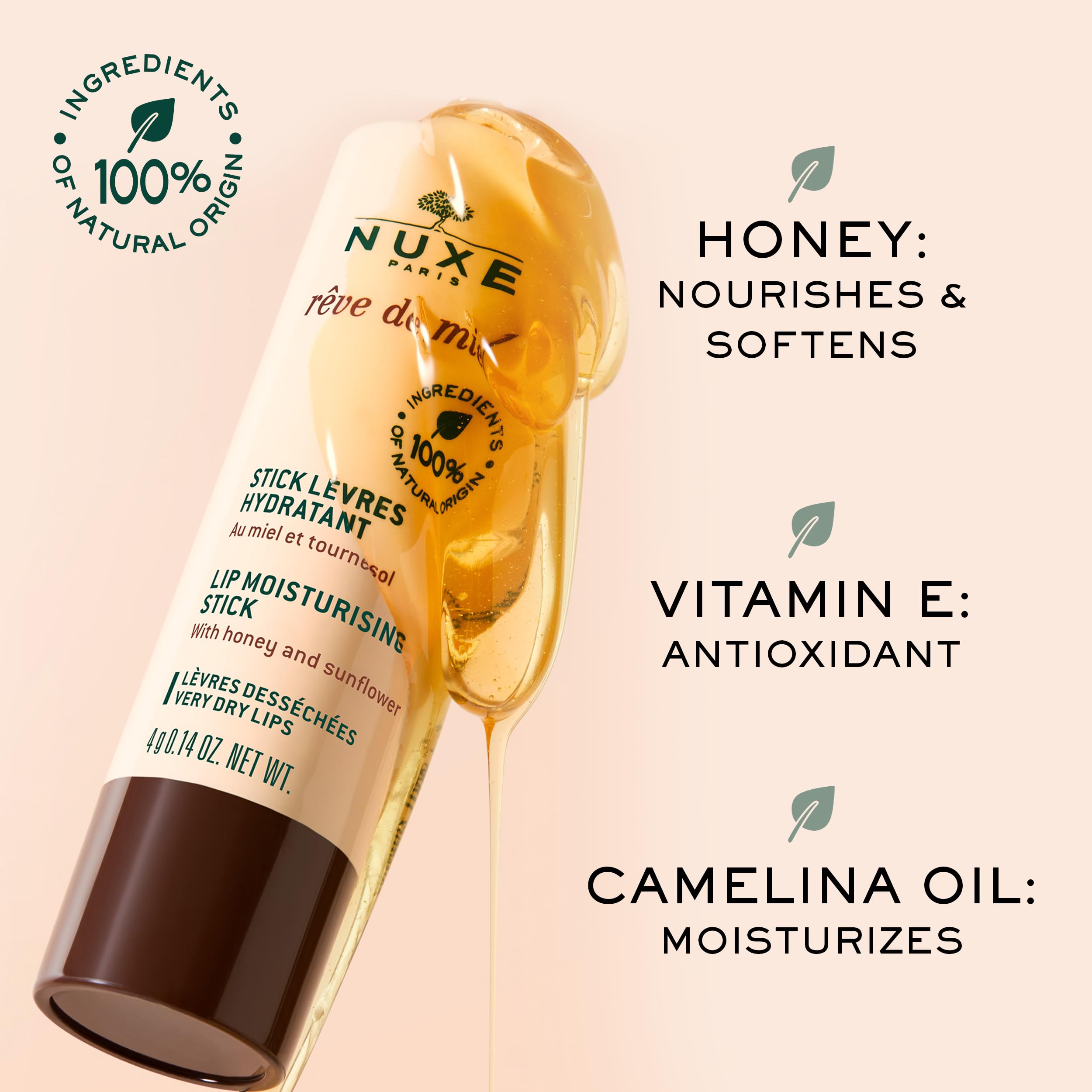Foto 6 pulgar | Lip Stick Nuxe Rêve De Miel, Hidratante Orgánico 100% Natural - Venta Internacional.