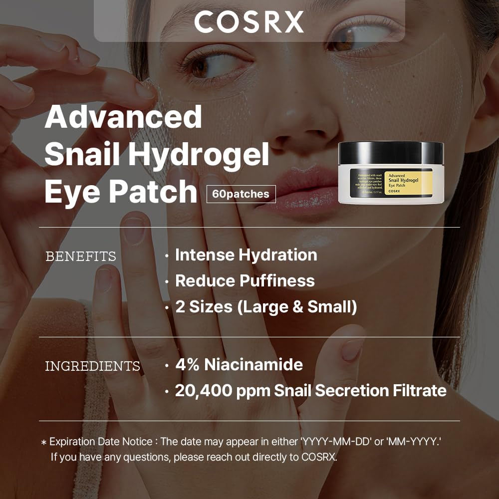 Foto 3 pulgar | Eye Patch Cosrx Advanced Snail Hydrogel (60 Unidades) Para El Cuidado De La Piel Coreano - Venta Internacional.
