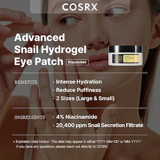 Foto 2 | Eye Patch Cosrx Advanced Snail Hydrogel (60 Unidades) Para El Cuidado De La Piel Coreano - Venta Internacional.