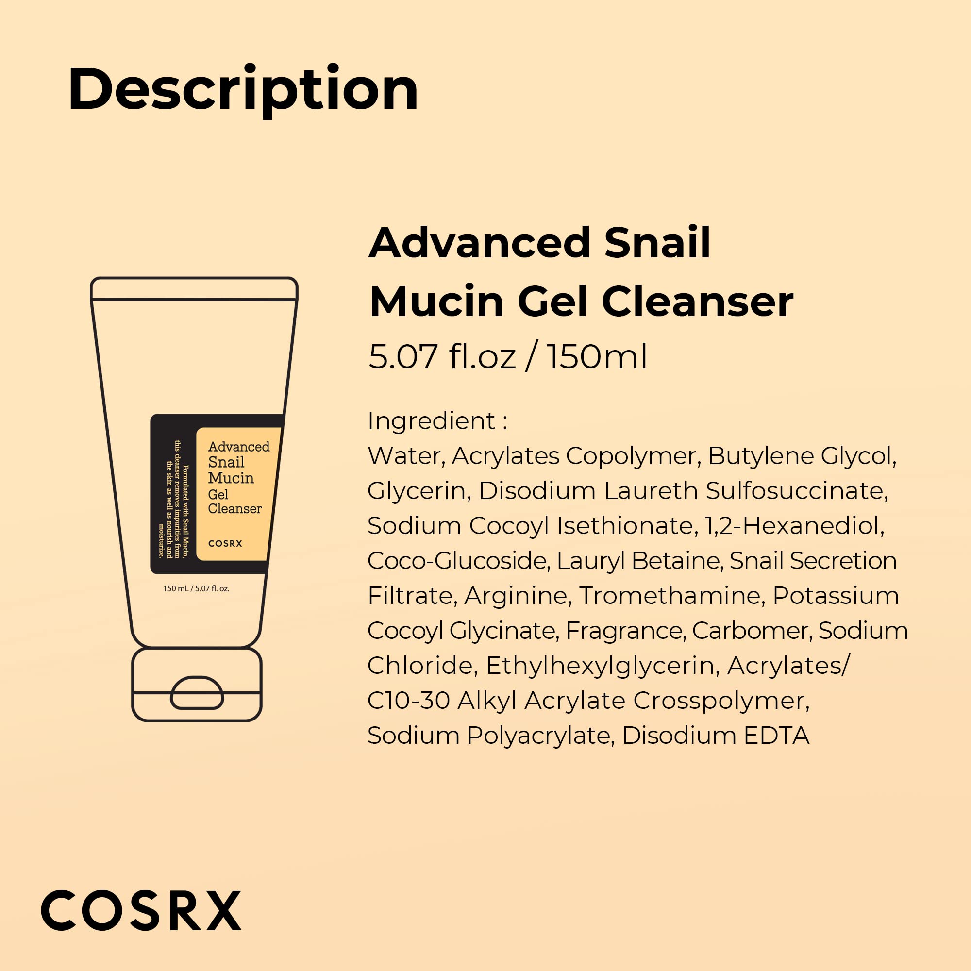 Foto 8 pulgar | Gel Limpiador Cosrx Advanced Snail Mucin Gel 150 Ml Para Piel Seca - Venta Internacional.