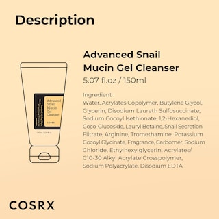 Foto 7 | Gel Limpiador Cosrx Advanced Snail Mucin Gel 150 Ml Para Piel Seca - Venta Internacional.
