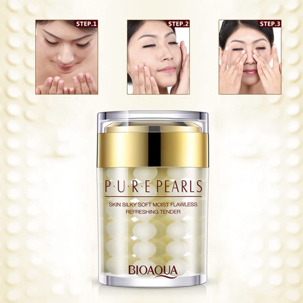 Foto 8 pulgar | Crema Facial Hidratante Bioaqua Pure Silk Pearl 60g - Venta Internacional.