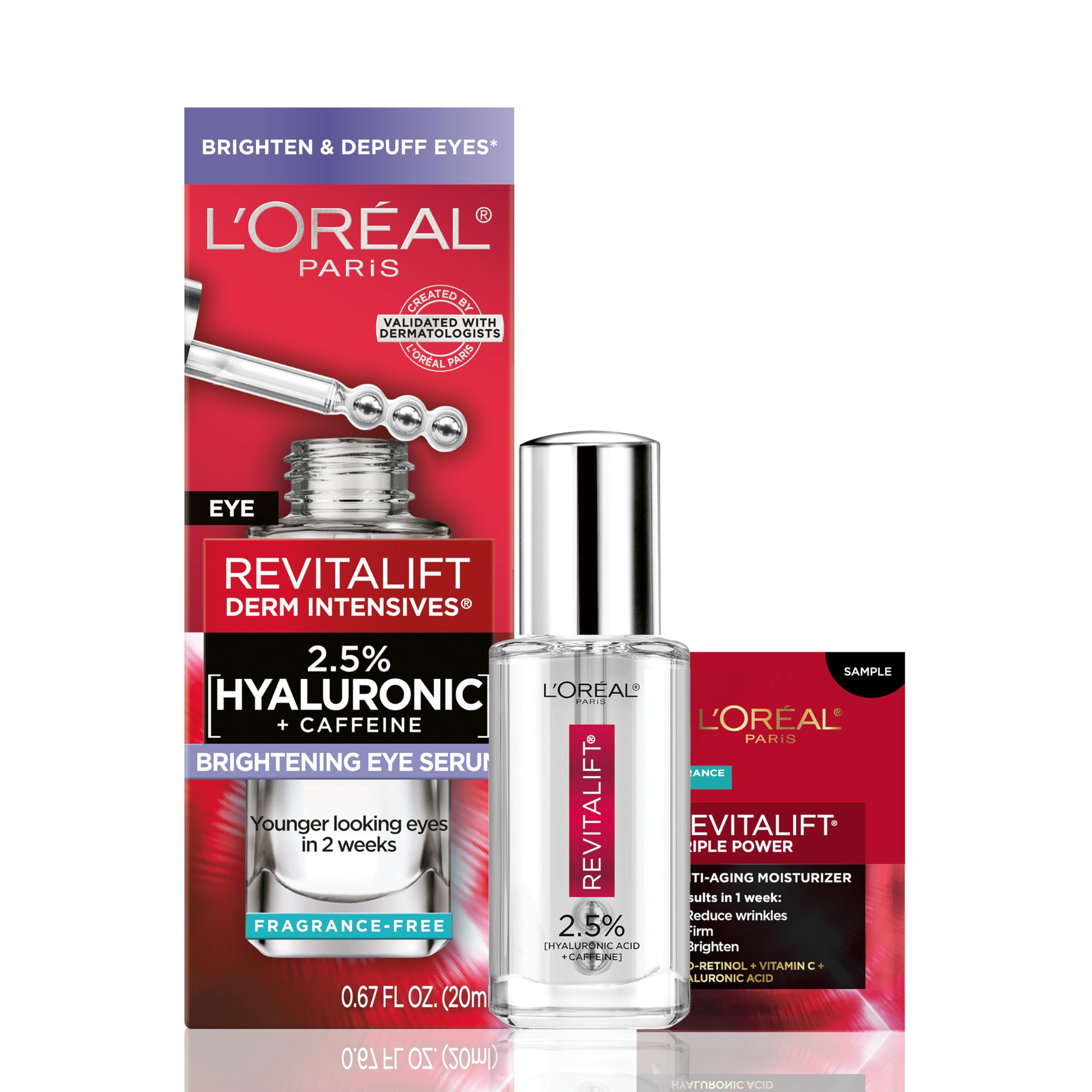 Foto 2 pulgar | Sérum Para Ojos L'oreal Paris Revitalift Con Ácido Hialurónico Y Cafeína - Venta Internacional.