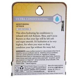 Foto 5 | Bálsamo Labial Burts Bees Ultra Conditioning Con Manteca De Kokum 4.4 - Venta Internacional.
