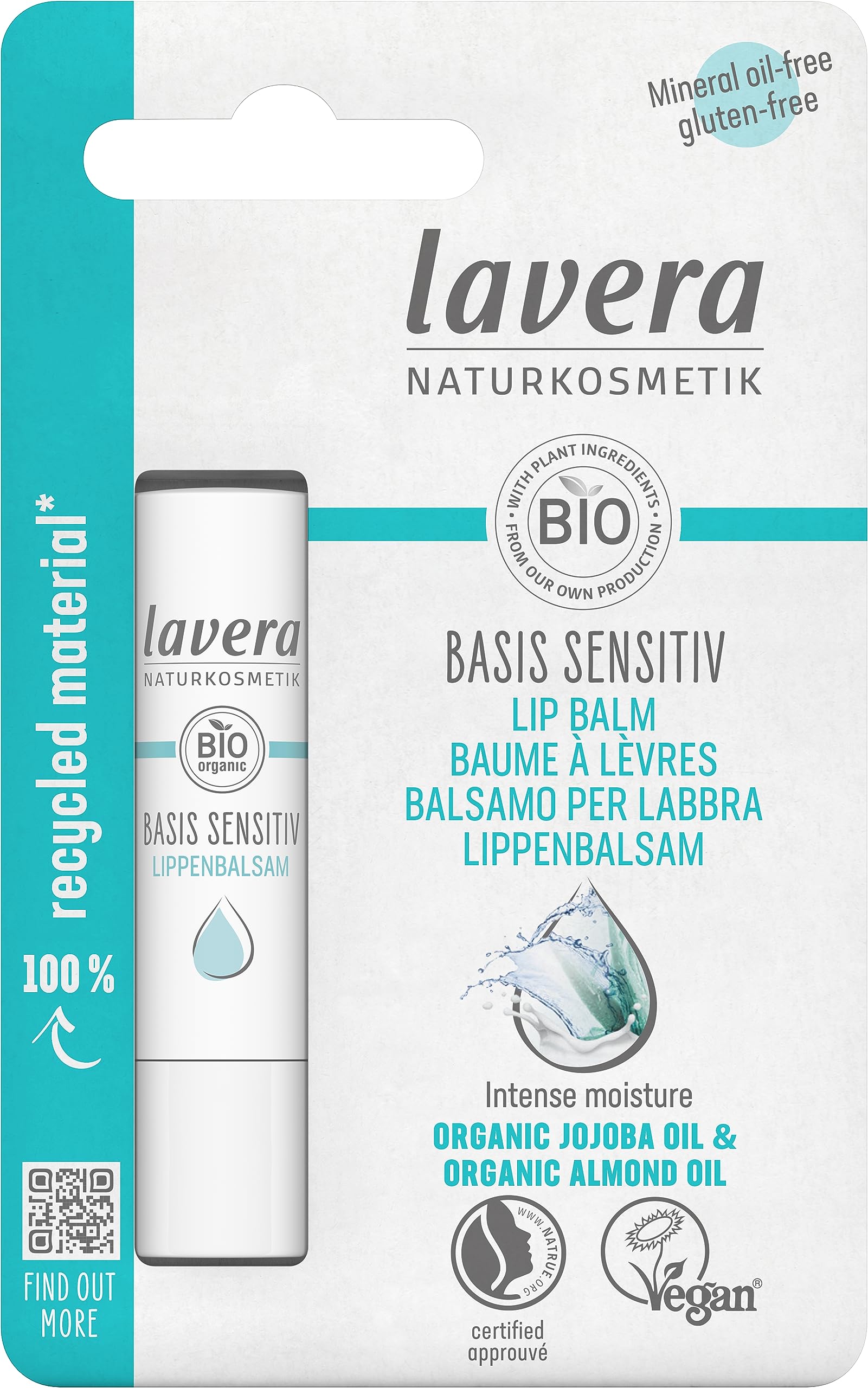 Foto 2 pulgar | Bálsamo Labial Lavera Basis Sensitive Para Labios Sensibles Vegan - Venta Internacional.