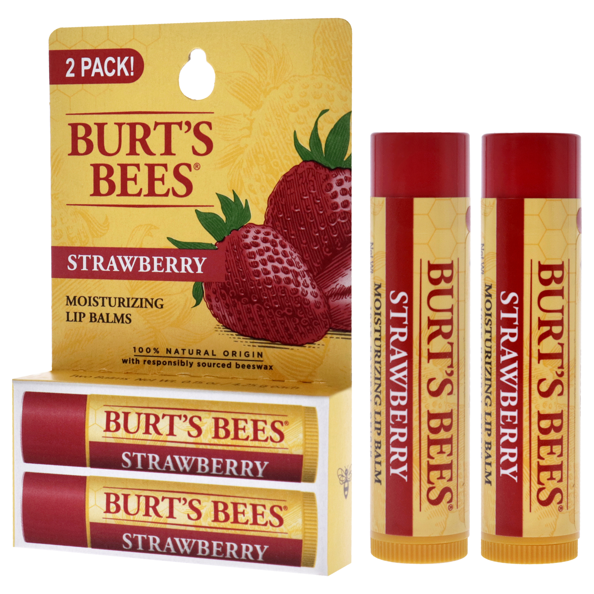 Foto 4 pulgar | Bálsamo Labial Burts Bees Strawberry 2 Piezas-Venta Internacional