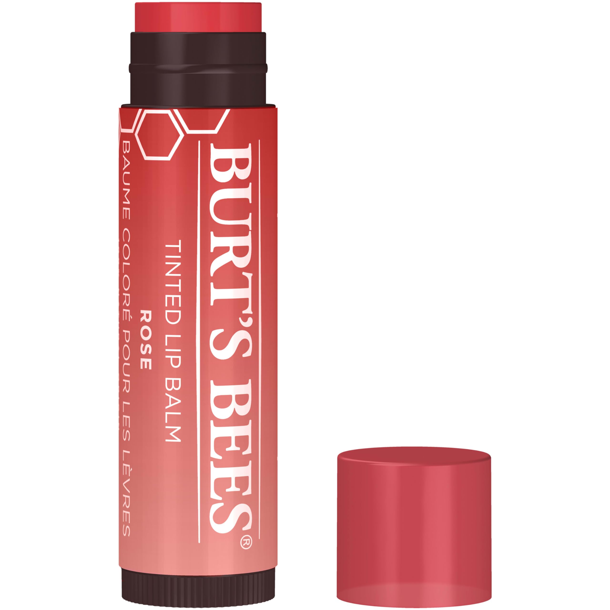 Bálsamo Labial Con Color Burt's Bees Rose, 4,25 Ml, 100% Natural - Venta Internacional.