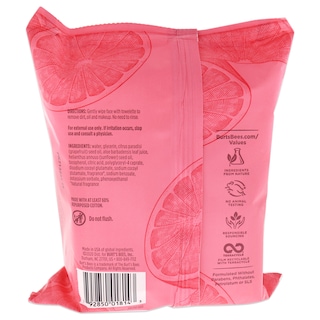 Foto 2 | Toallitas Limpiadoras Faciales Burts Bees Pink Grapefruit 30 Unidades - Venta Internacional.