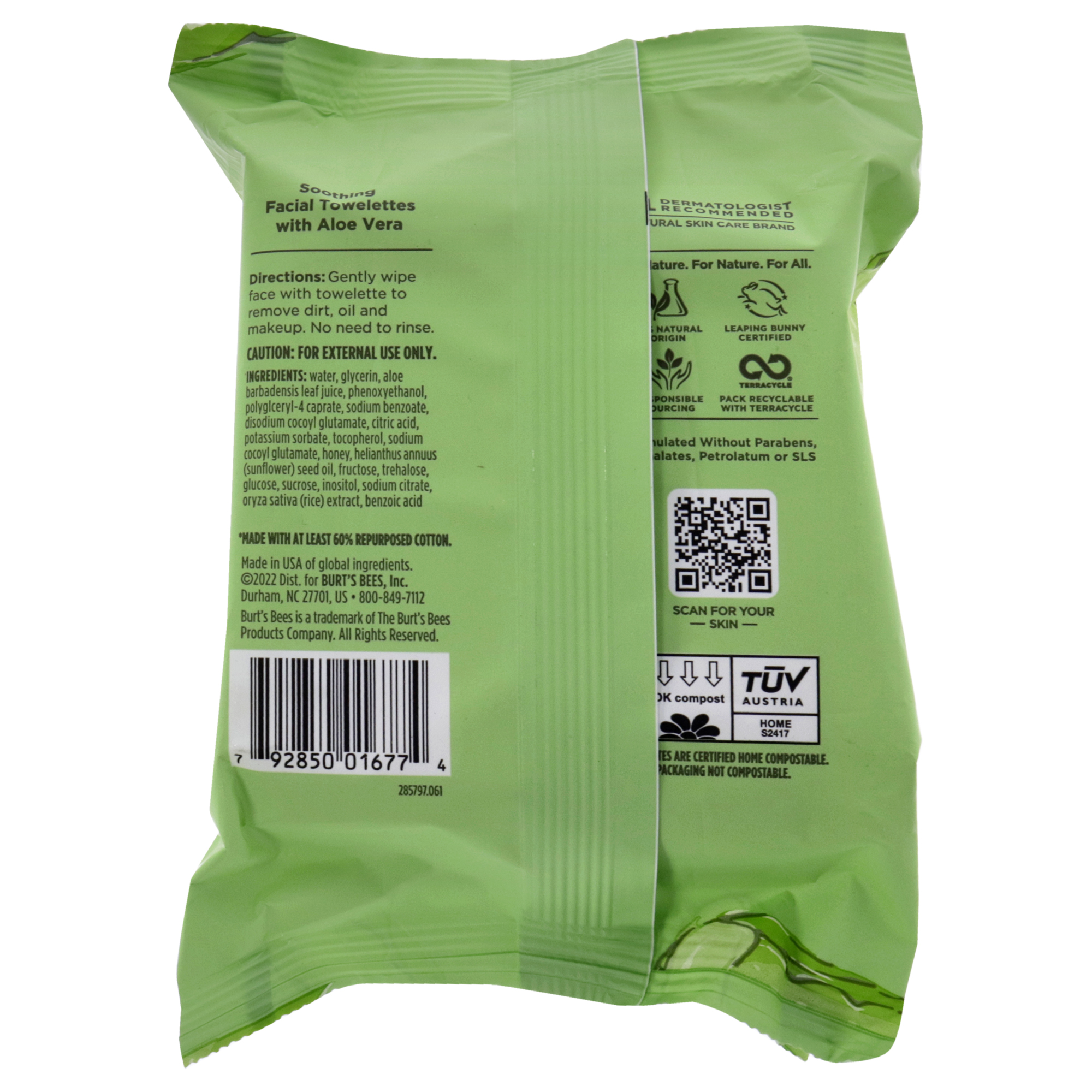 Foto 4 pulgar | Toallitas Limpiadoras Faciales Burts Bees Sensitive Skin 30 Uni - Venta Internacional.