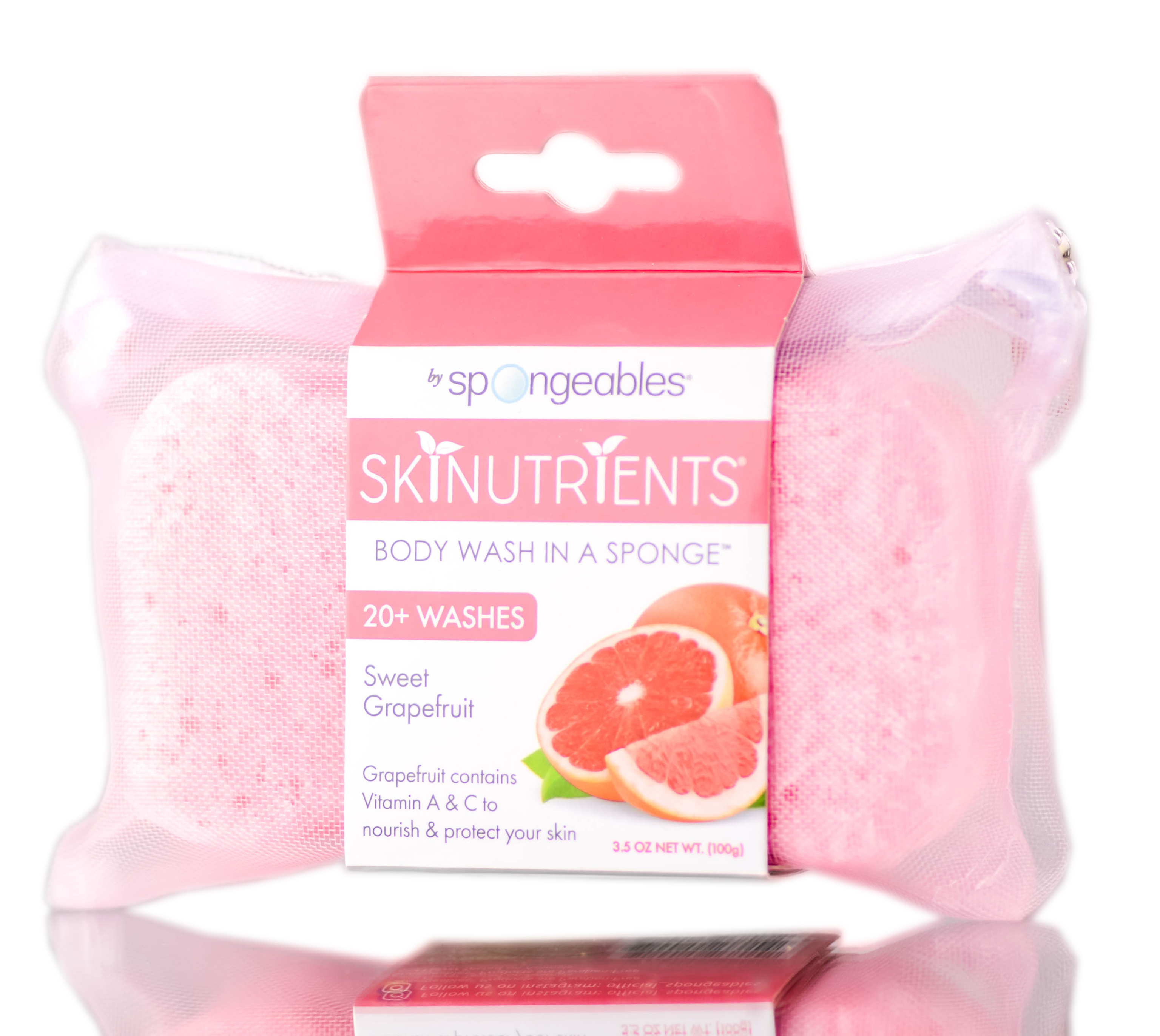 Foto 2 pulgar | Esponja De Gel De Baño Spongeables Skin Nutrients Sweet Grapefruit - Venta Internacional.