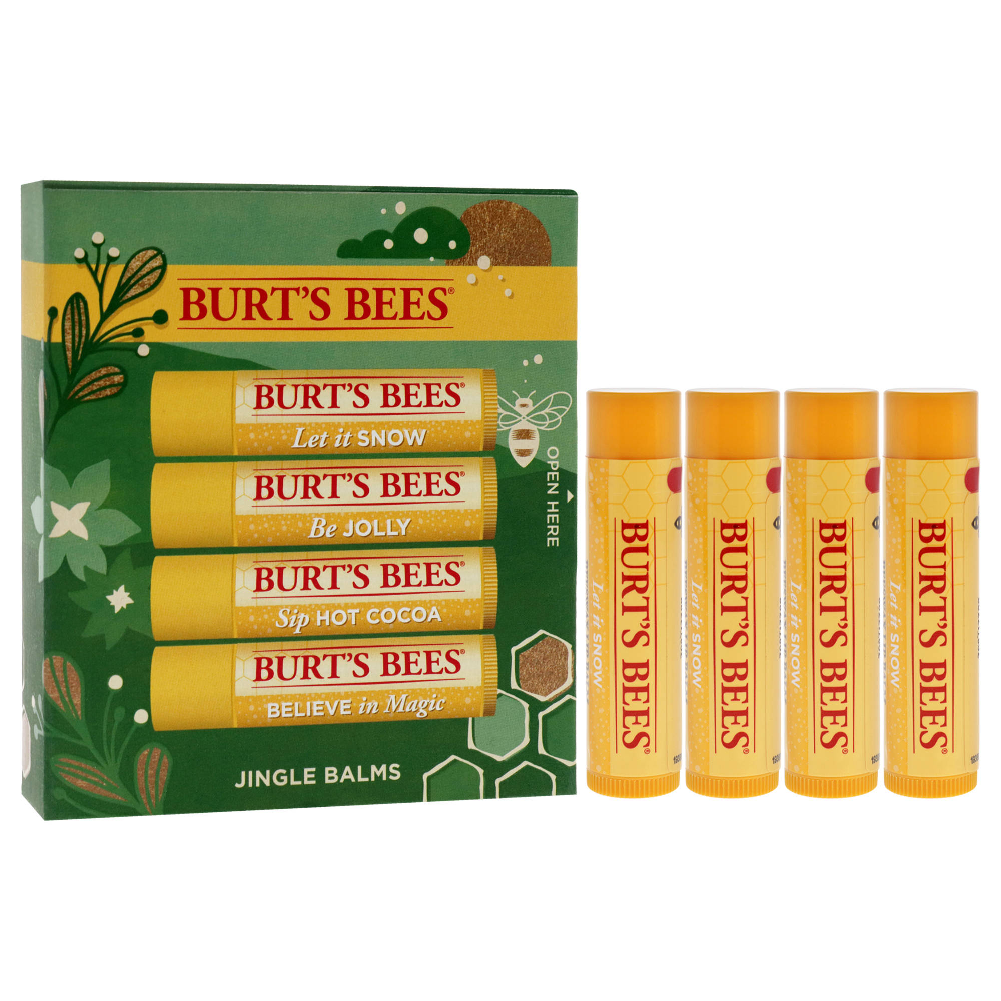 Foto 4 pulgar | Bálsamo Labial Burts Bees Jingle Balms 2023, Unisex, 4 Piezas - Venta Internacional.