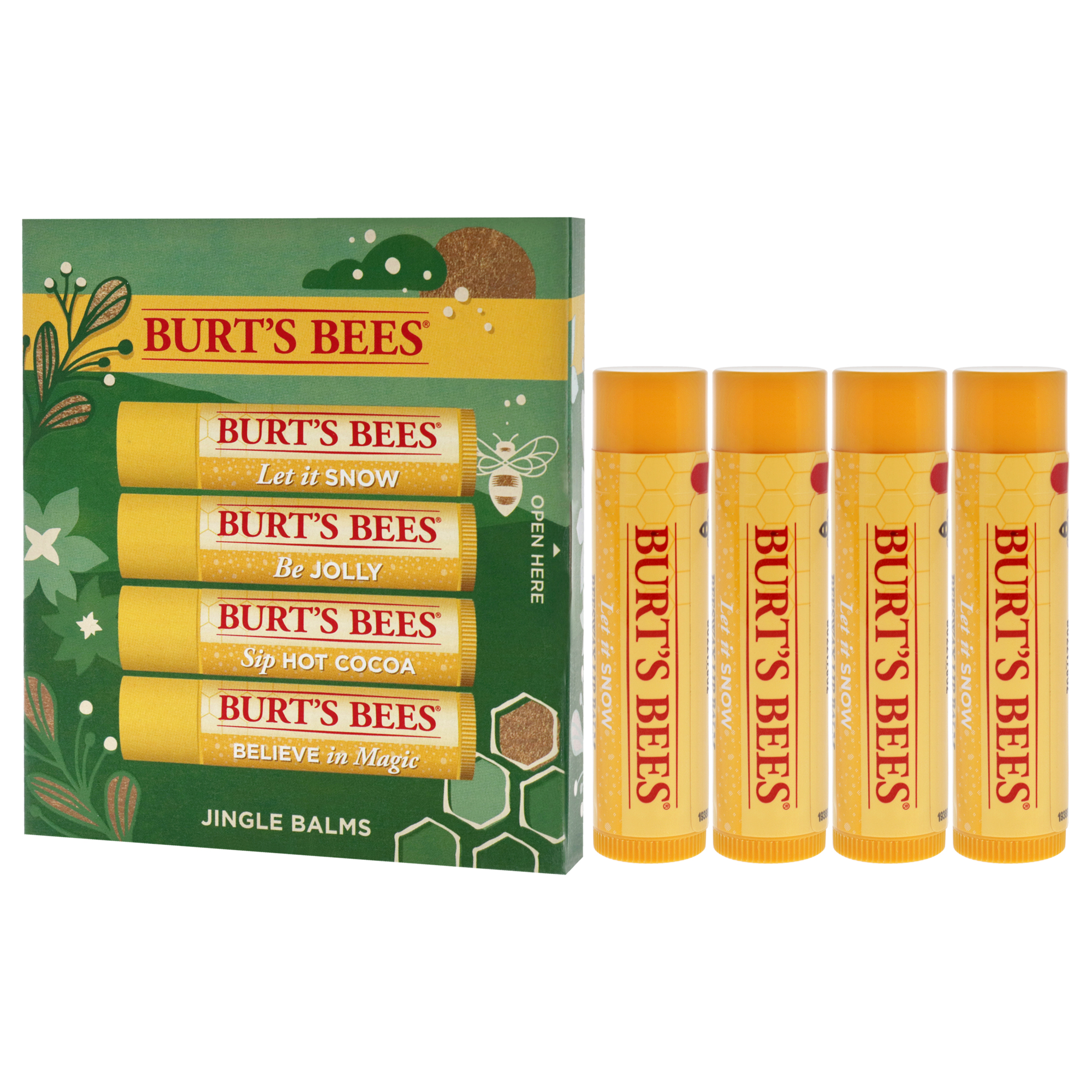 Foto 5 pulgar | Bálsamo Labial Burts Bees Jingle Balms 2023, Unisex, 4 Piezas - Venta Internacional.