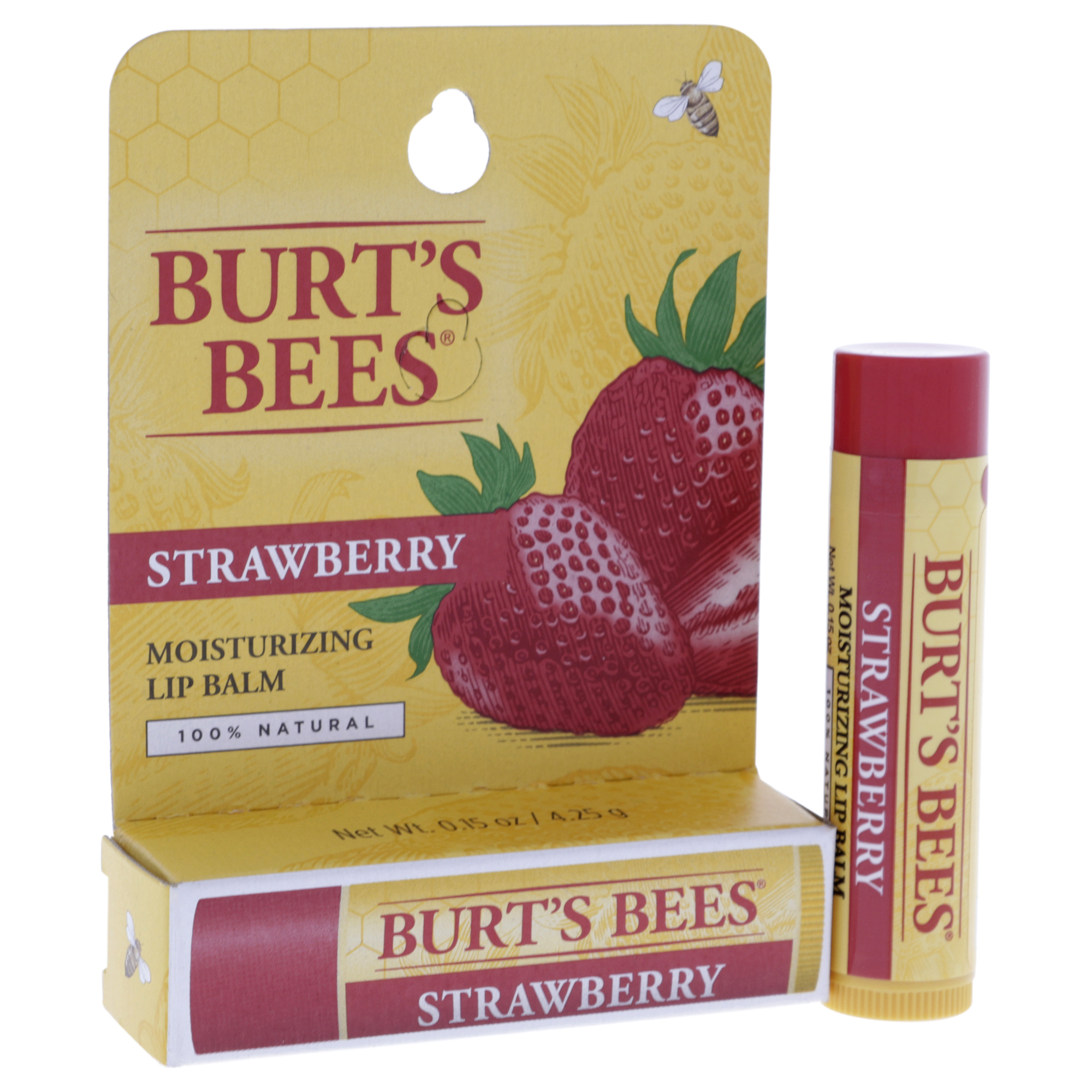 Foto 2 | Bálsamo Labial Burts Bees Fresa Hidratante, 4,4 Ml - Venta Internacional.