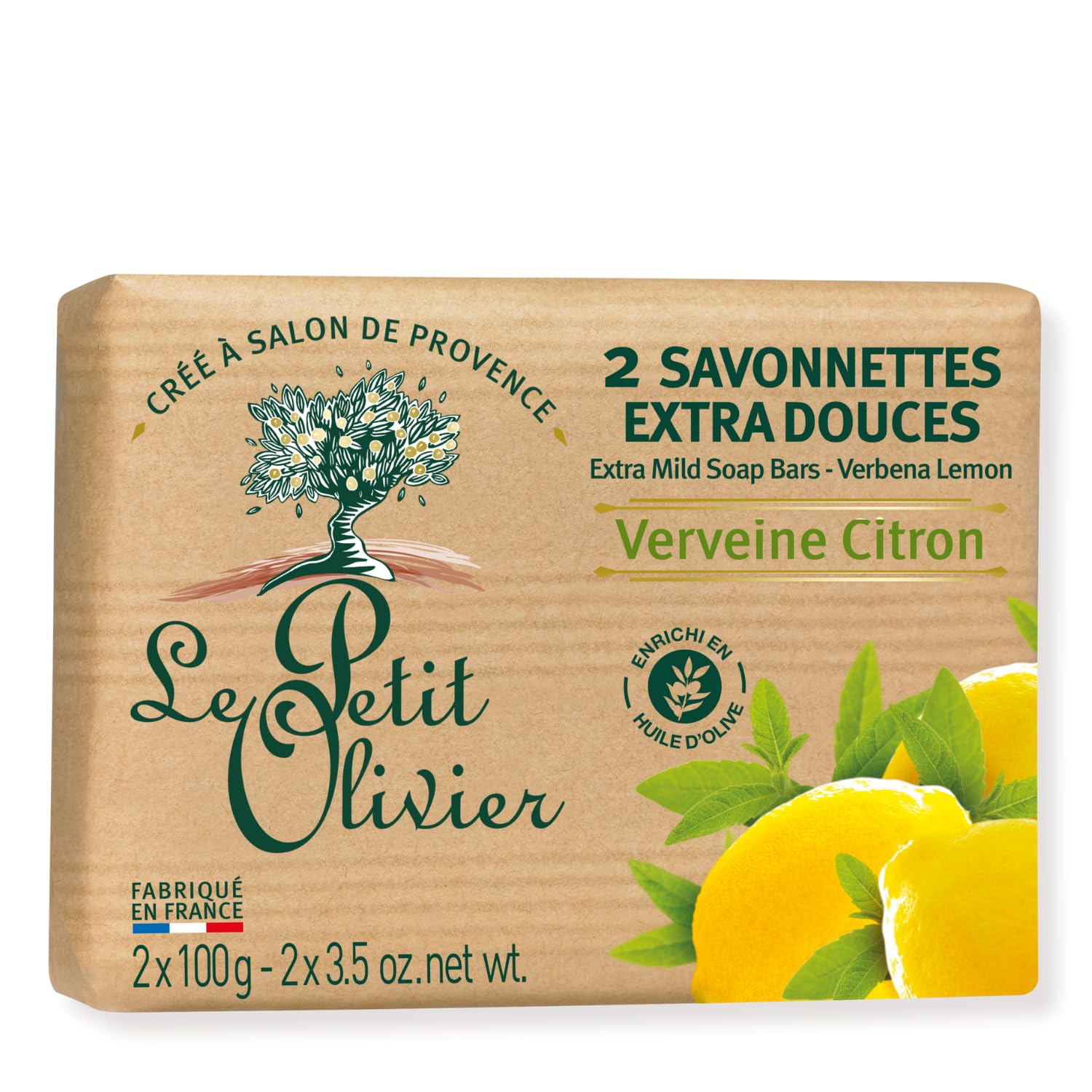 Jabón Le Petit Olivier Extra Suave Verbena y Limón 2 Piezas - Venta Internacional