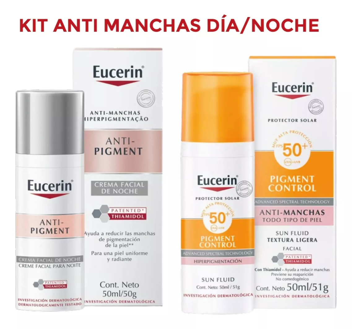 Foto 2 pulgar | Kit Anti Manchas Hiperpigmentación Día/noche Eucerin Fps50+, Reduce Manchas Oscuras Y Previene Reaparición