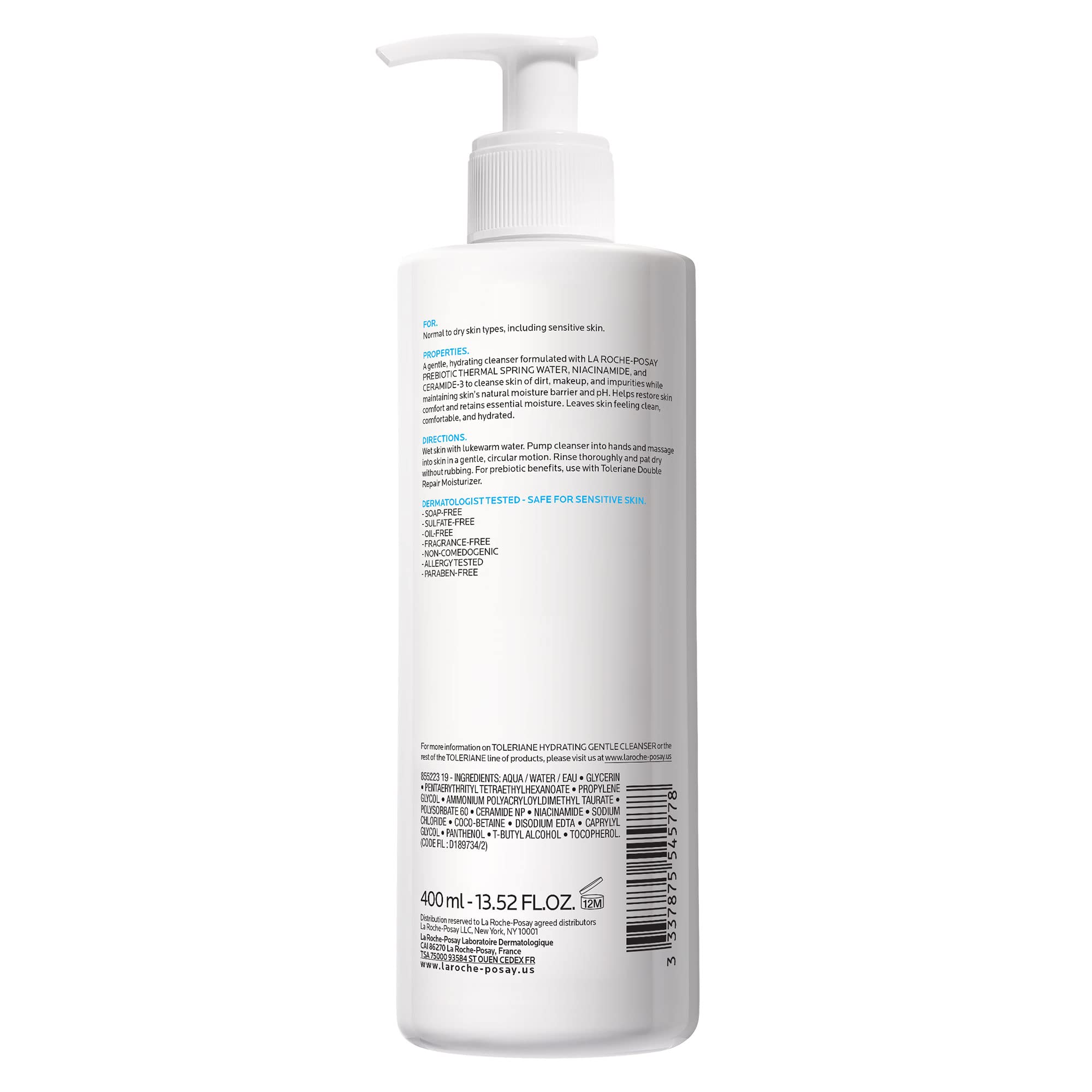 Foto 3 pulgar | Limpiador Facial La Roche-posay Toleriane Hydrating Sensitive - Venta Internacional.