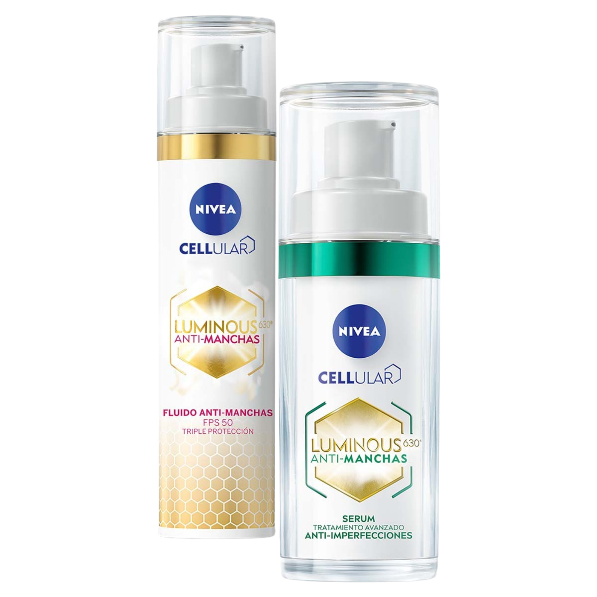 Foto 2 pulgar | 2 Pack Nivea Luminous Serum Anti Imperfecciones + Fluido Día