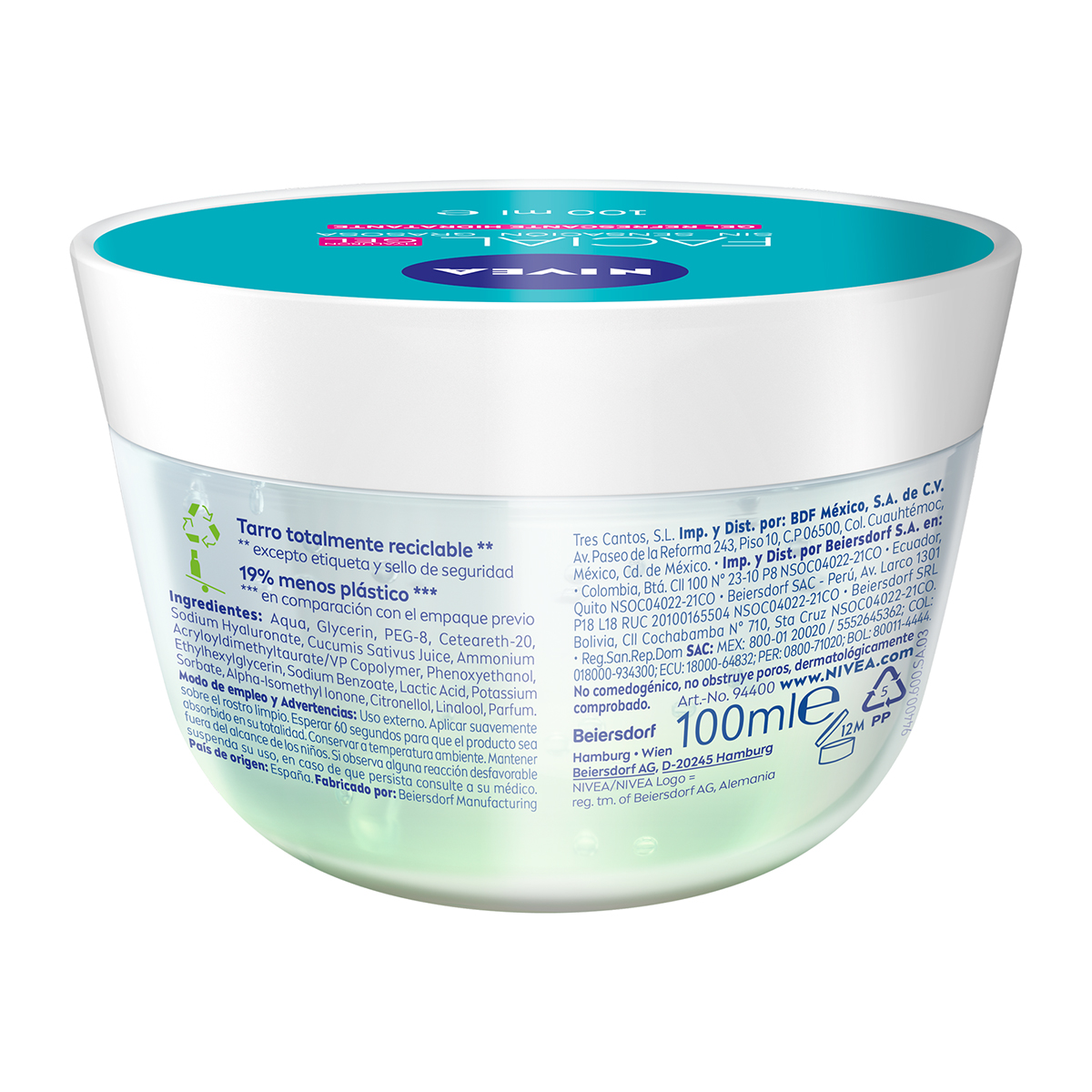 Foto 2 | Gel Facial Cuidado Facial Nivea Hyaluron Gel