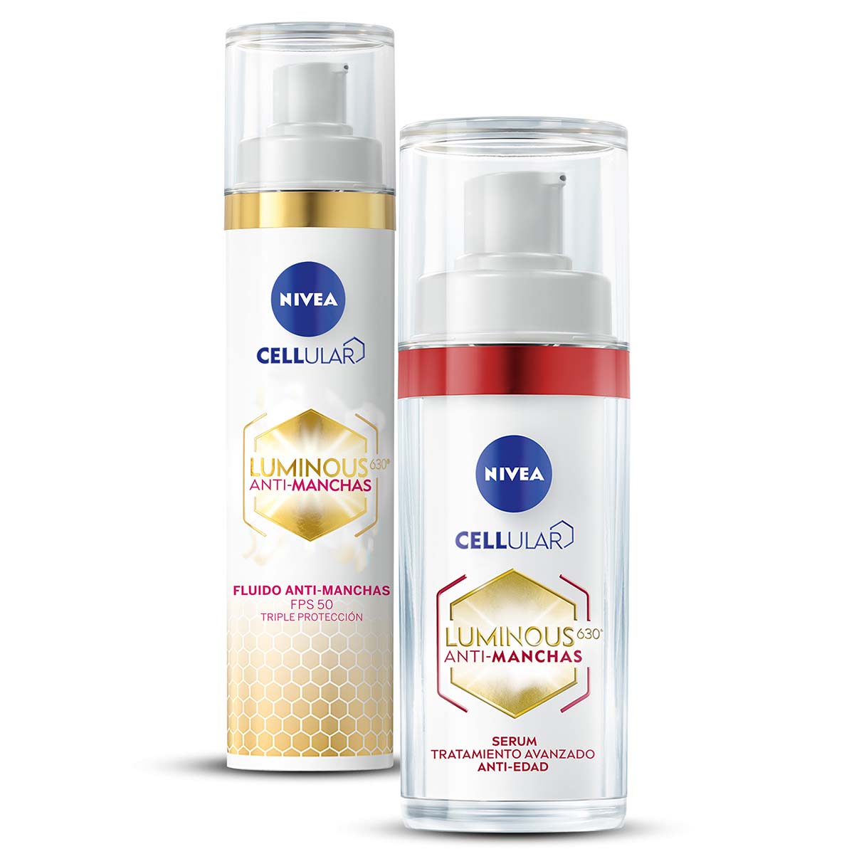 Foto 2 pulgar | 2 Pack Nivea Luminous Serum Antiedad + Luminous Fluido Día