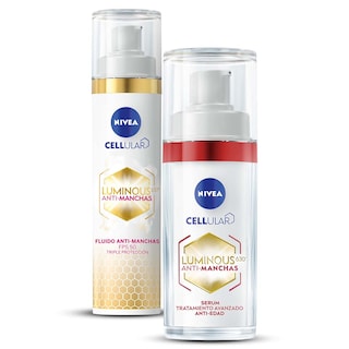 Foto 1 | 2 Pack Nivea Luminous Serum Antiedad + Luminous Fluido Día
