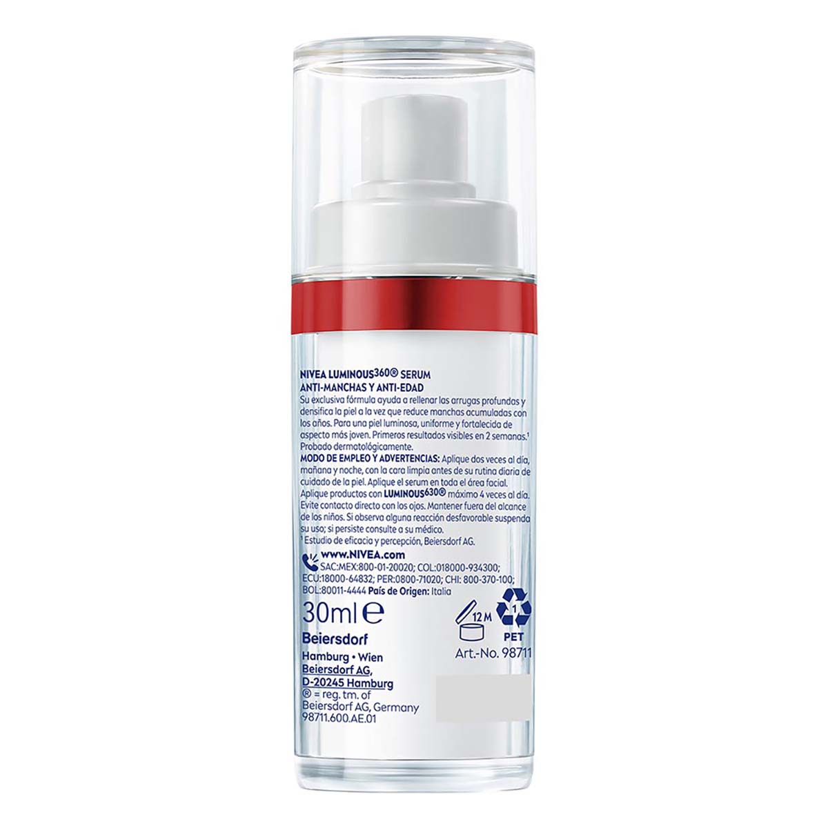 Foto 6 pulgar | 2 Pack Nivea Luminous Serum Antiedad + Luminous Fluido Día