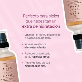 Foto 2 | Kit Teia Cosméticos Antiedad Tónico Con Ácido Hilurónico + Serum Bakuchiol + Crema Facial Hidratante