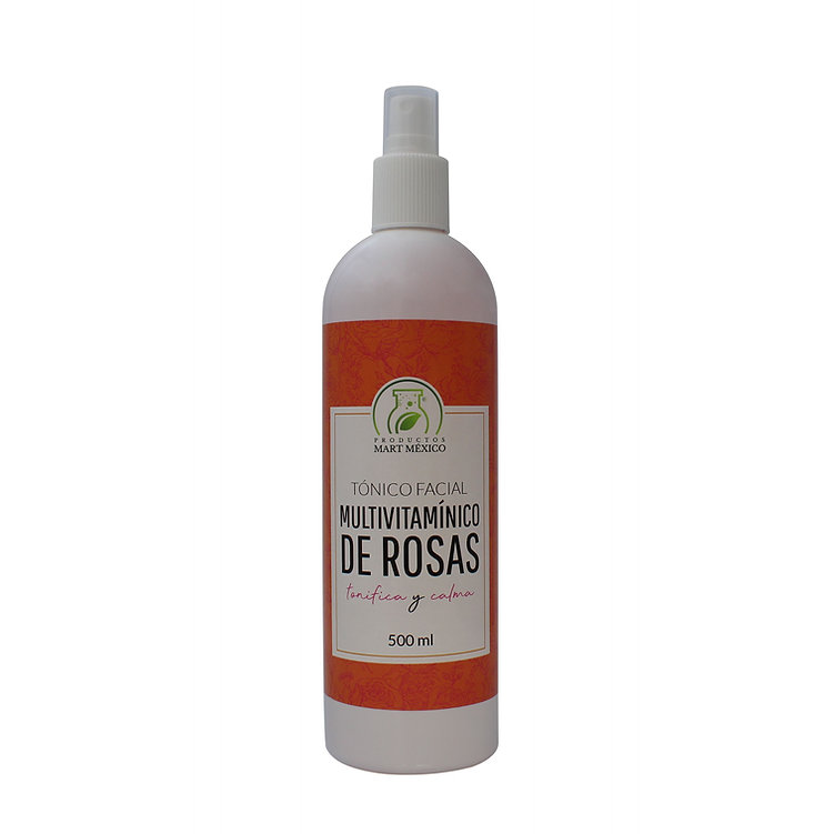 Tónico Facial Multivitamínico De Rosas Revitaliza 
Productos Mart México 500ml