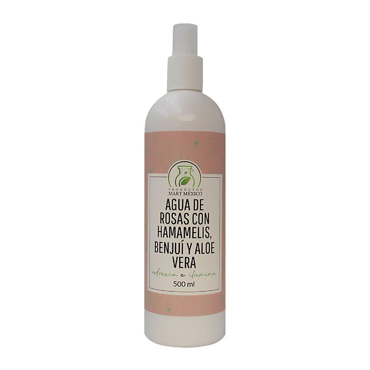 Agua De Rosas Con Hamamelis, Benjuí & Aloe Vera Hidrata 
Productos Mart México 500ml