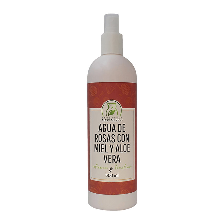 Agua De Rosas Con Miel Orgánica & Aloe Vera Calma
Productos Mart México 500ml