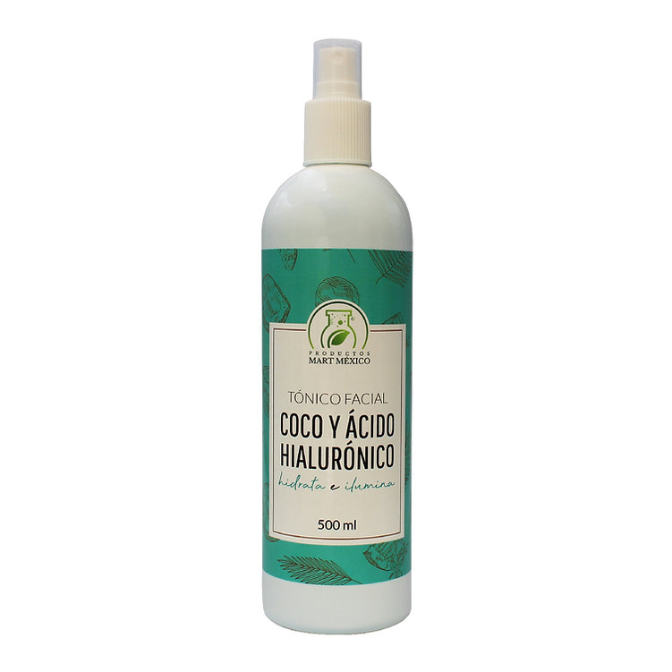 Tónico Facial Coco con Acido HialurónicoProductos Mart México 500ml