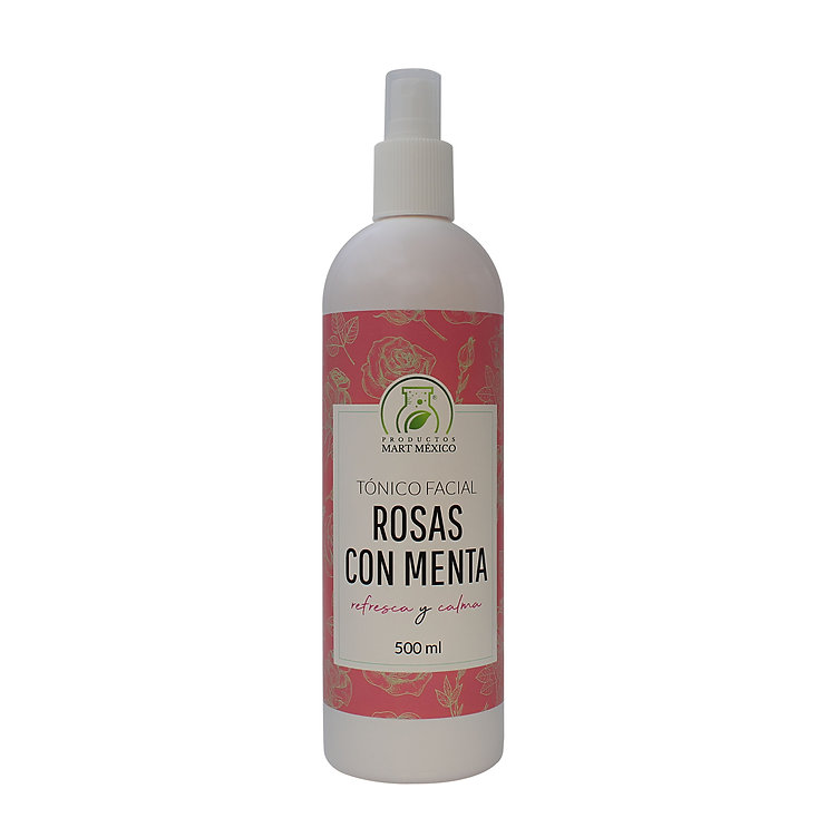 Tónico Facial De Rosas Con Menta Refresca - Purificante
Productos Mart México 500ml