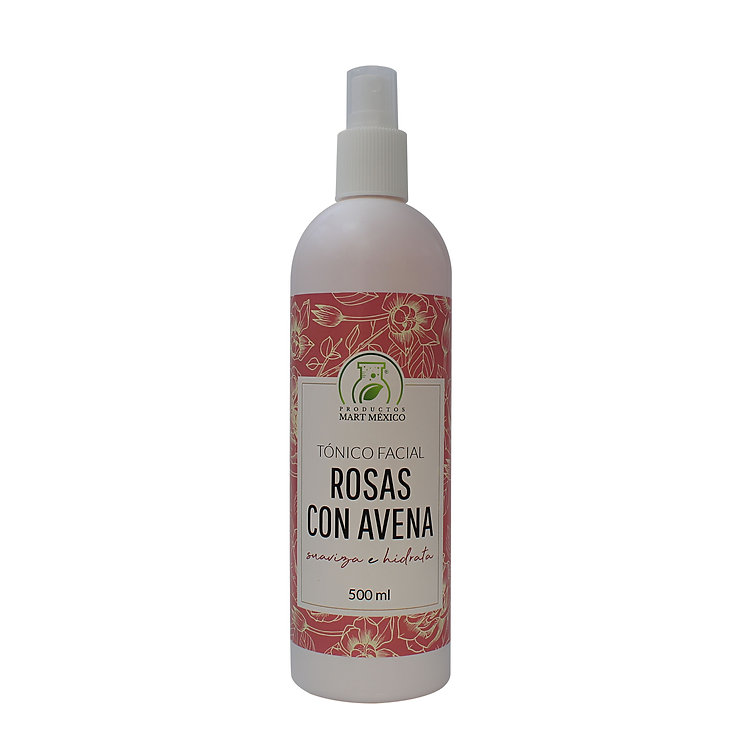 Tónico Facial De Rosas Con Avena Limpieza - Antioxidante
Productos Mart México 500ml