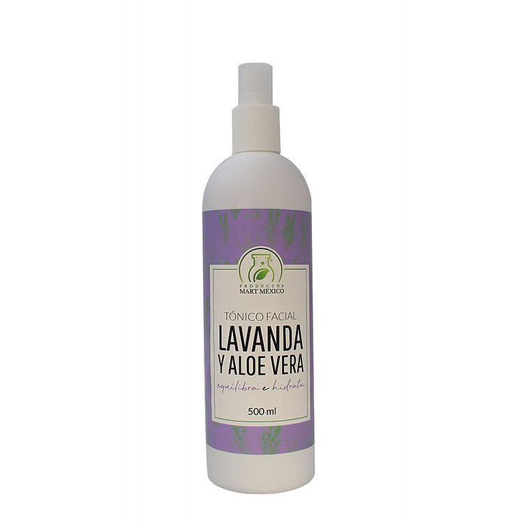 Tónico Facial  Productos Mart México Lavanda & Aloe Vera 500ml