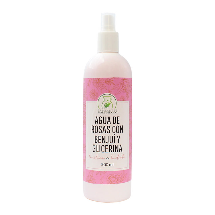 Agua De Rosas Con Benjuí & Glicerina Facial Antioxidante
Productos Mart México 500ml