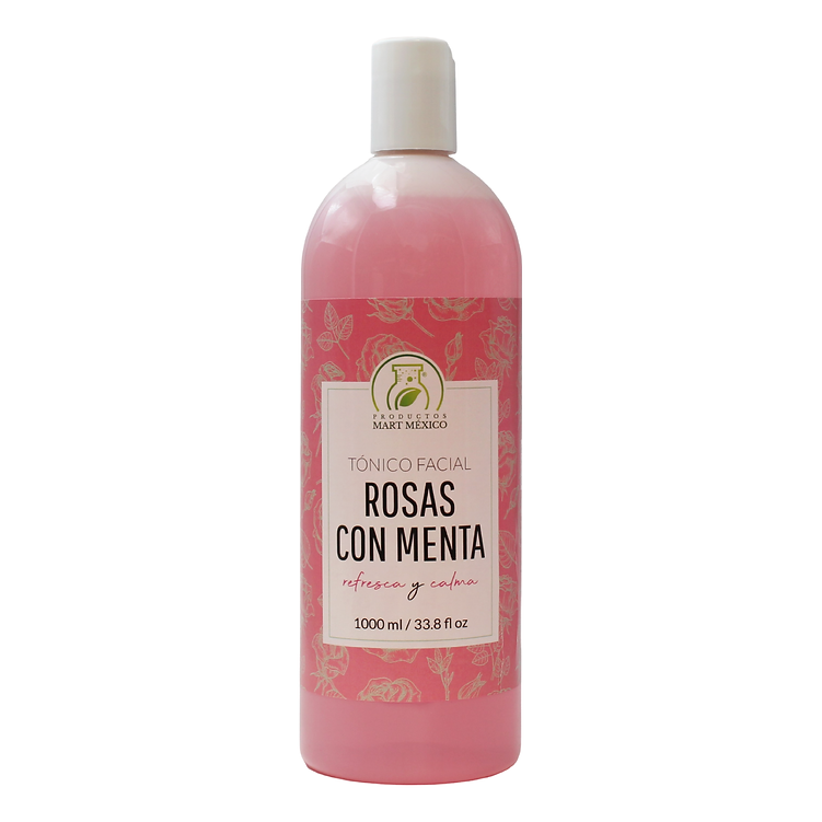 Tónico Facial De Rosas Con Menta Refresca - Purificante
Productos Mart México 1 L