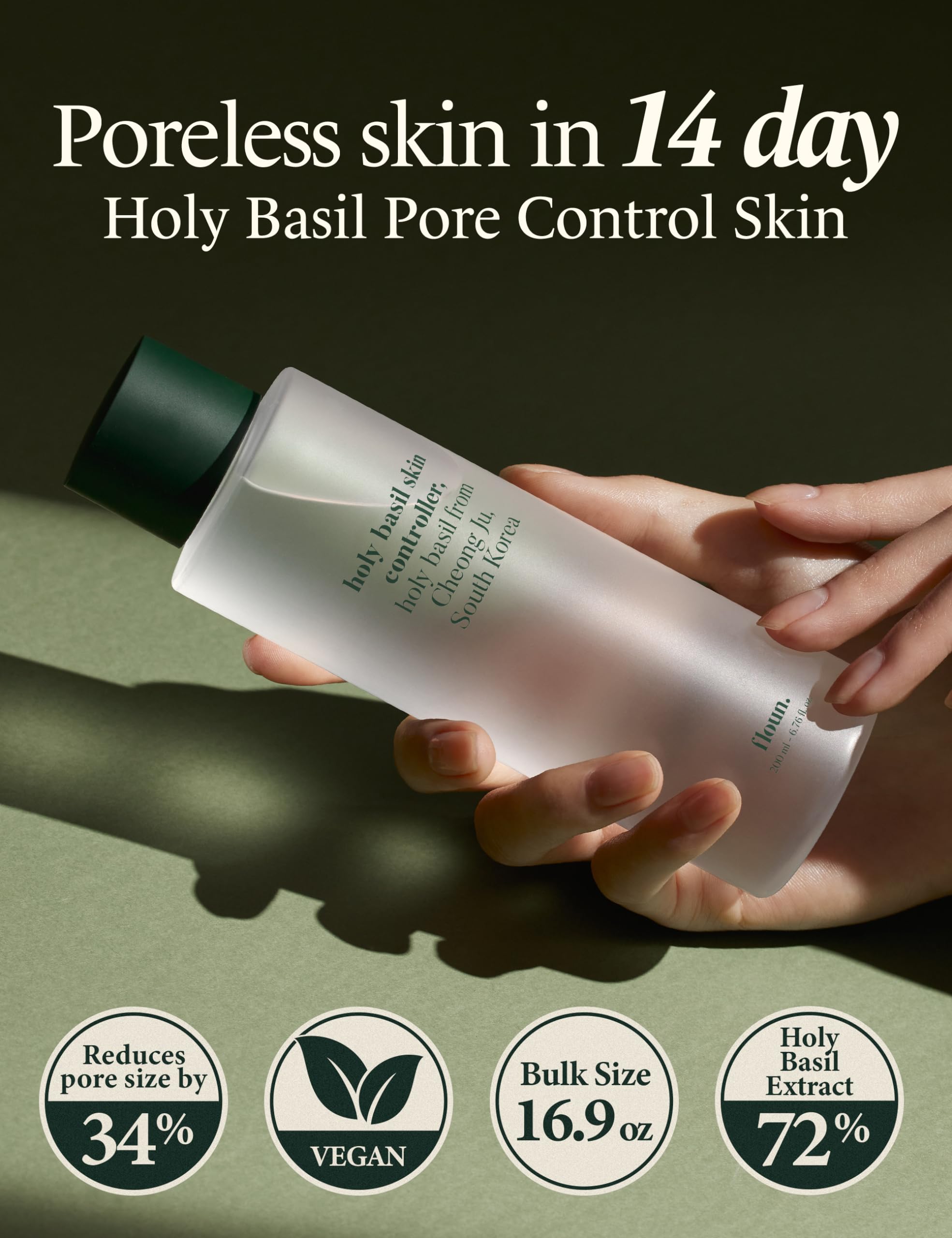 Foto 2 | Controlador Toner Floun Holy Basil Skin 200 Ml - Venta Internacional