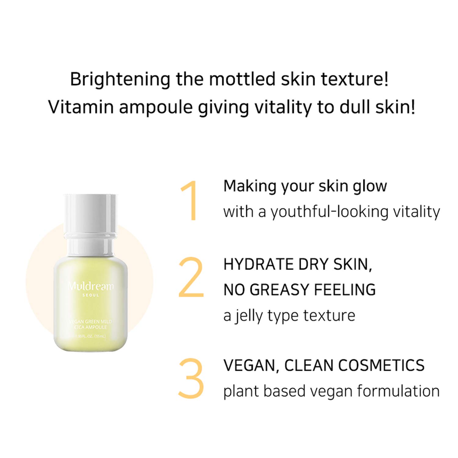 Foto 4 pulgar | Vita Ampoule Muldream Vegan Green Suave Para Pieles Opacas - Venta Internacional