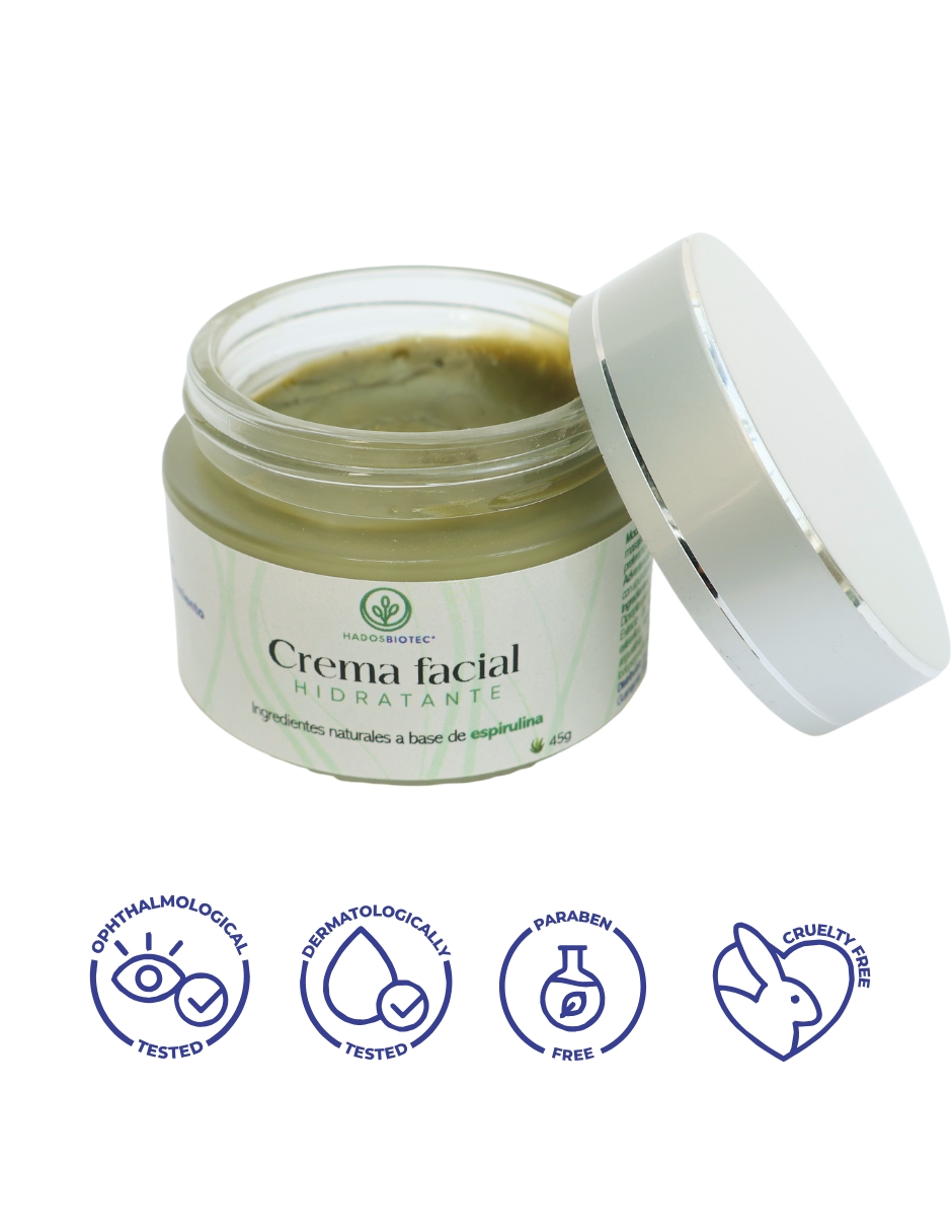 Foto 4 pulgar | Crema Facial Hidratante Hadosbiotec 45 G Ingredientes Naturales Y Orgánicos A Base De Espirulina
