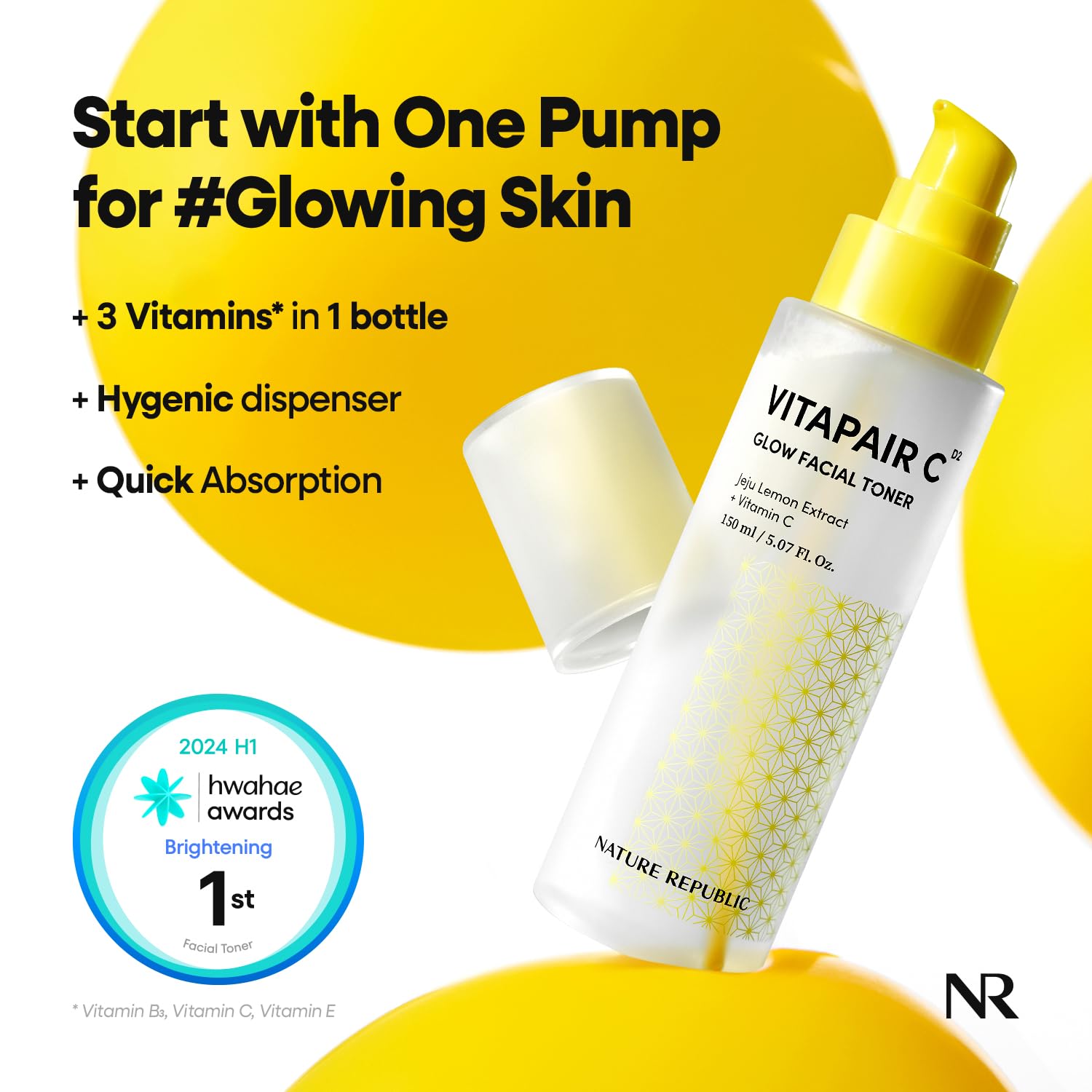 Foto 3 pulgar | Tónico Facial Nature Republic Vitapair C Glow 150 Ml Para Mujer - Venta Internacional.