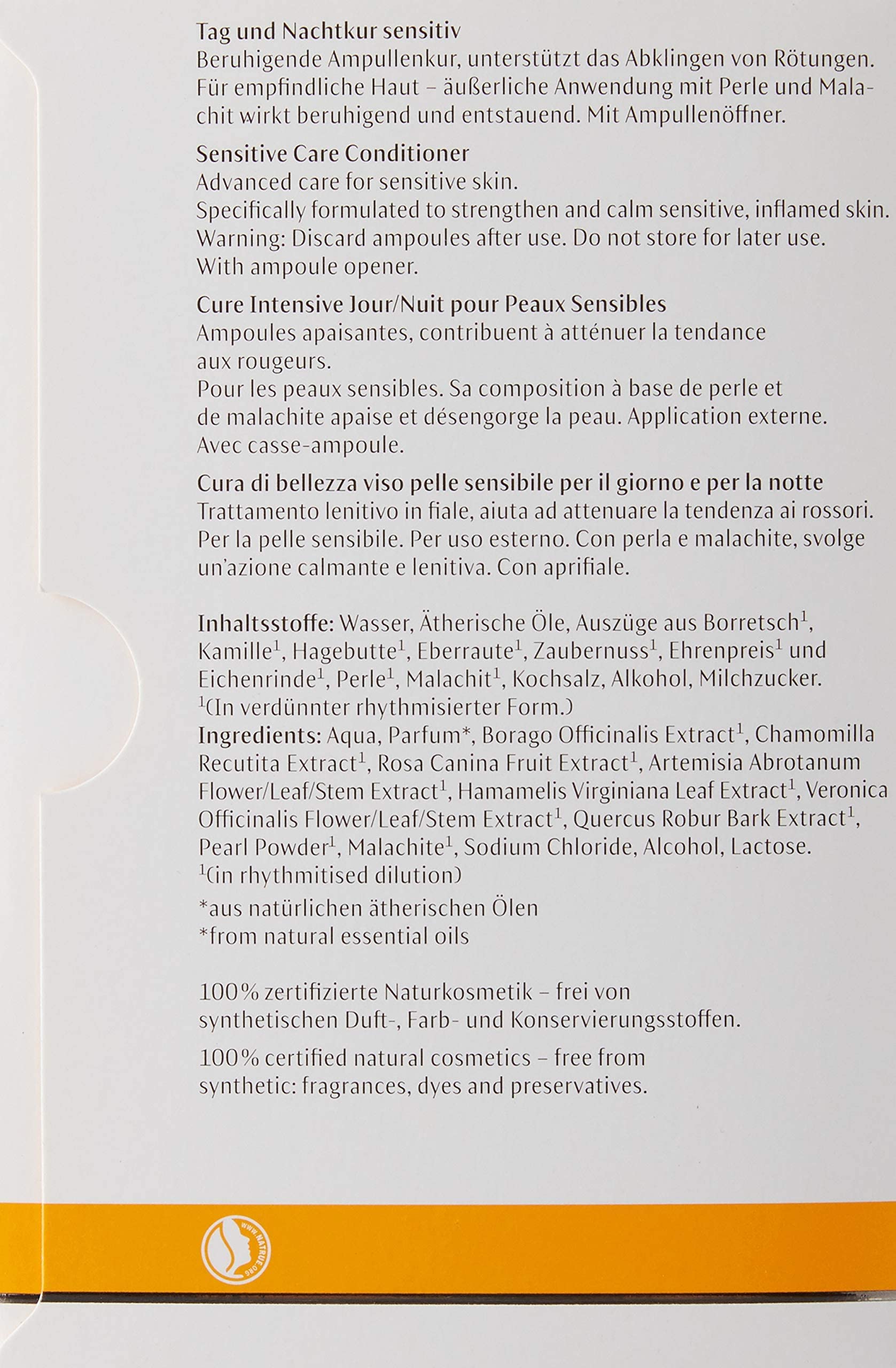Foto 3 pulgar | Acondicionador Dr. Hauschka Sensitive Care 50 X 1 Ml (piel Sensible) - Venta Internacional.
