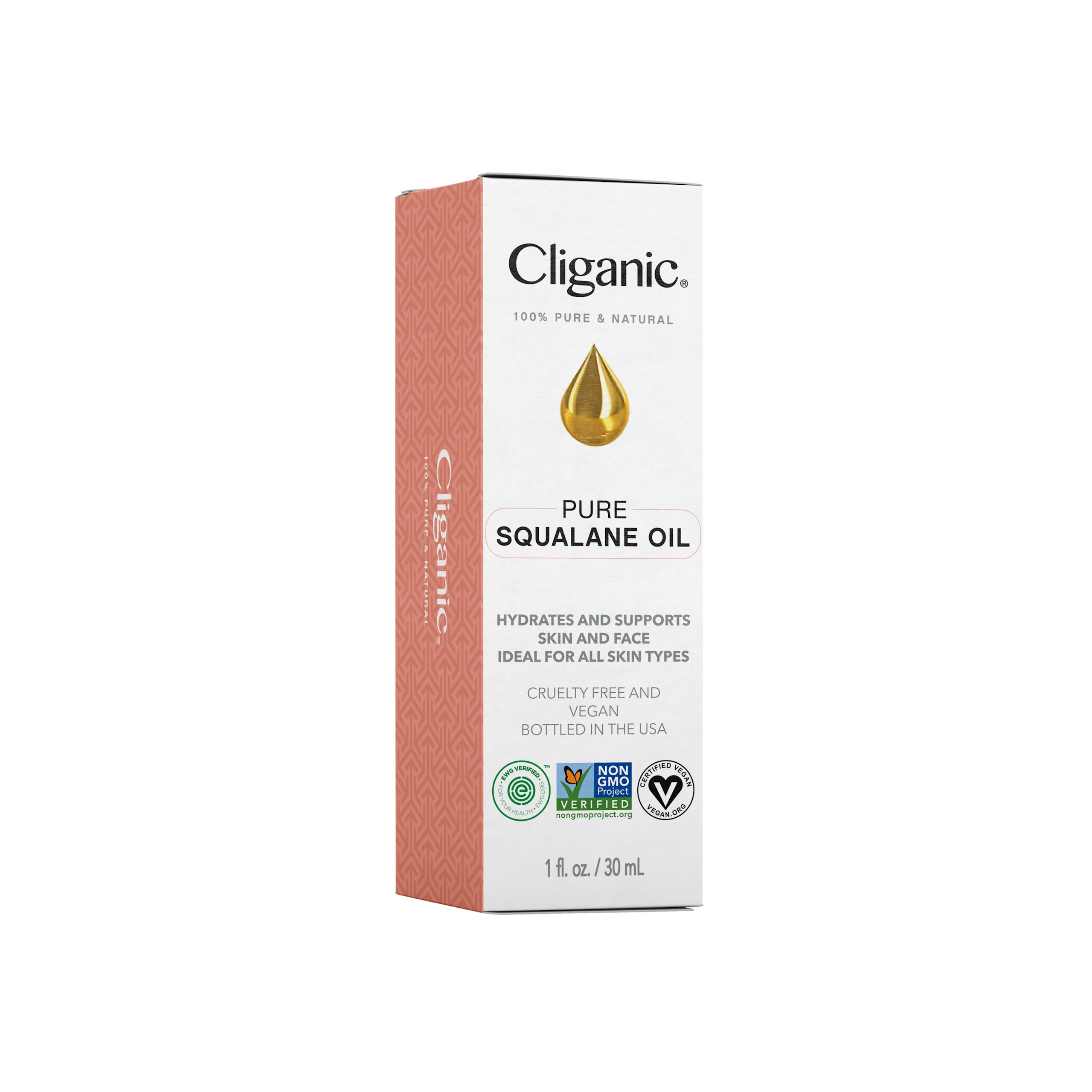 Foto 4 pulgar | Aceite de Escualano Cliganic Pure para Piel y Cabello 60 Ml - Venta Internacional