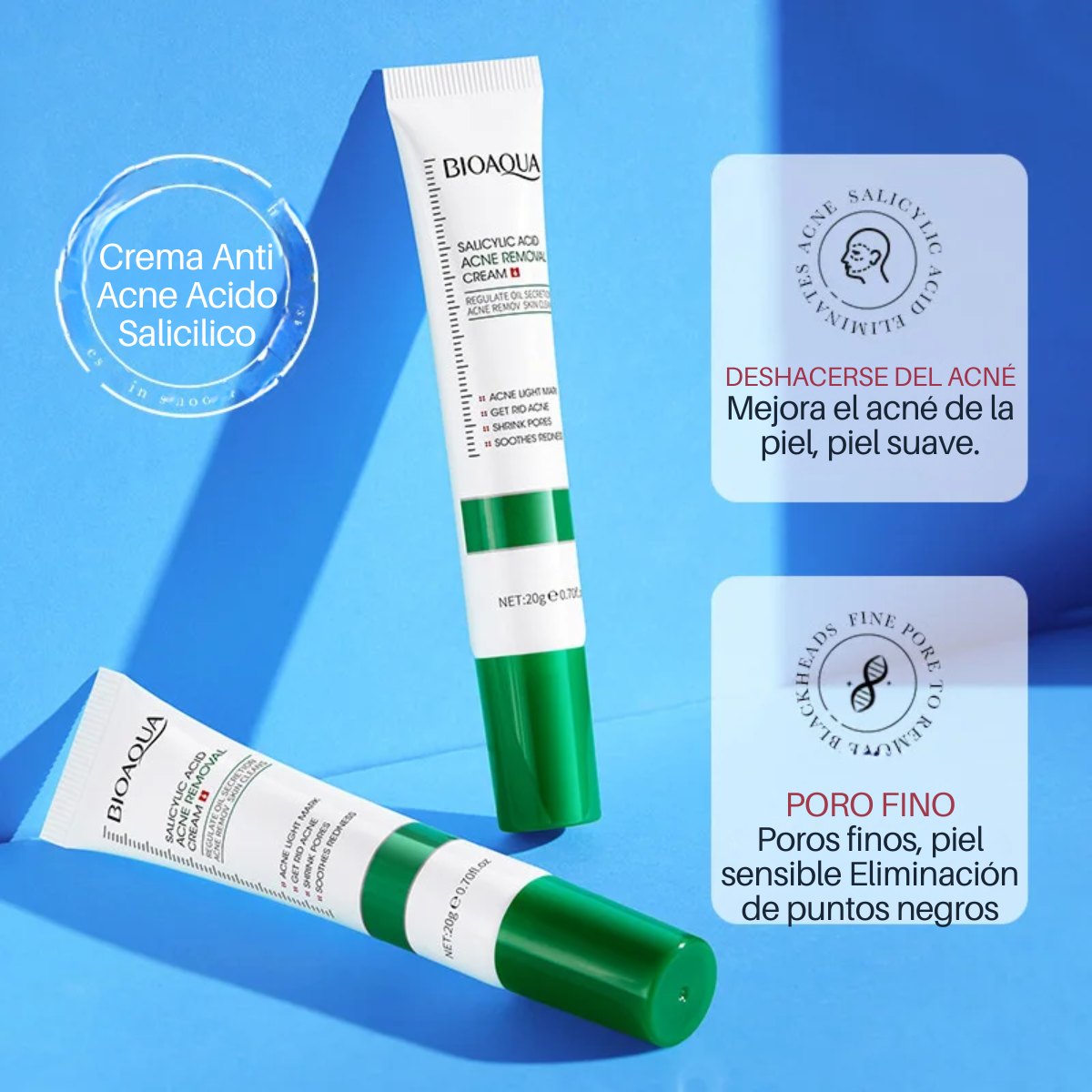 Foto 4 pulgar | Crema Limpieza Facial Ácido Salicílico Anti Acné Cicatriz