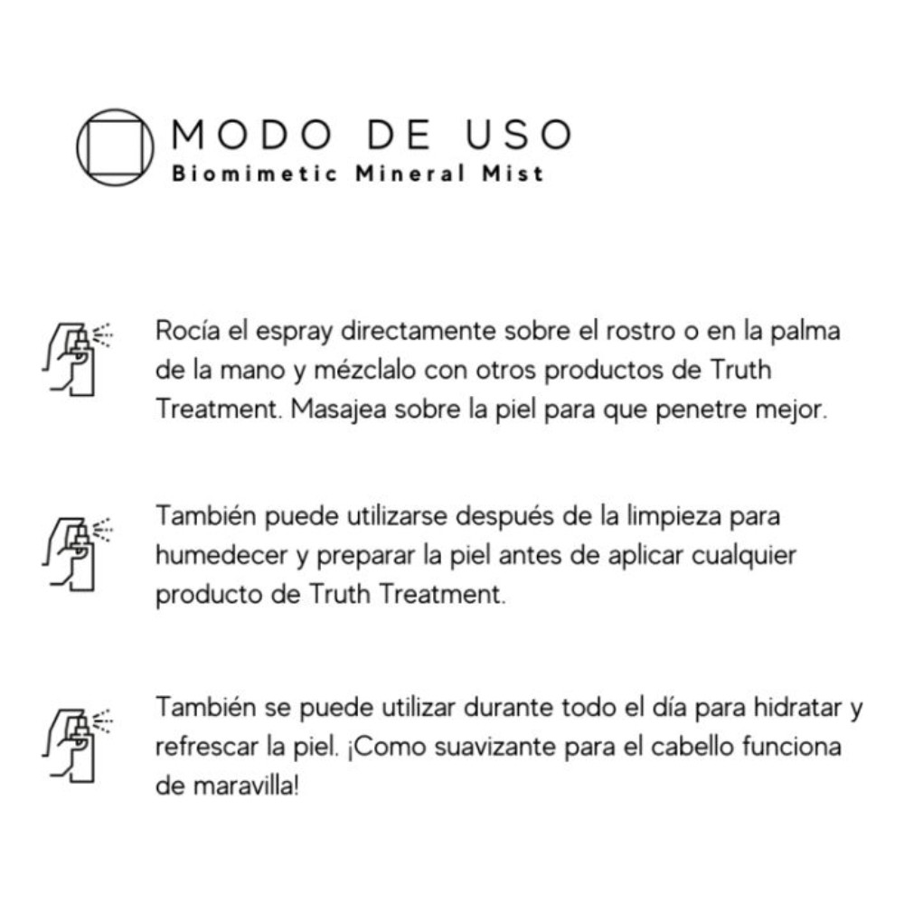 Foto 3 pulgar | Skincare Truth Biomimetic Mineral Mist Color Negro 100 Ml