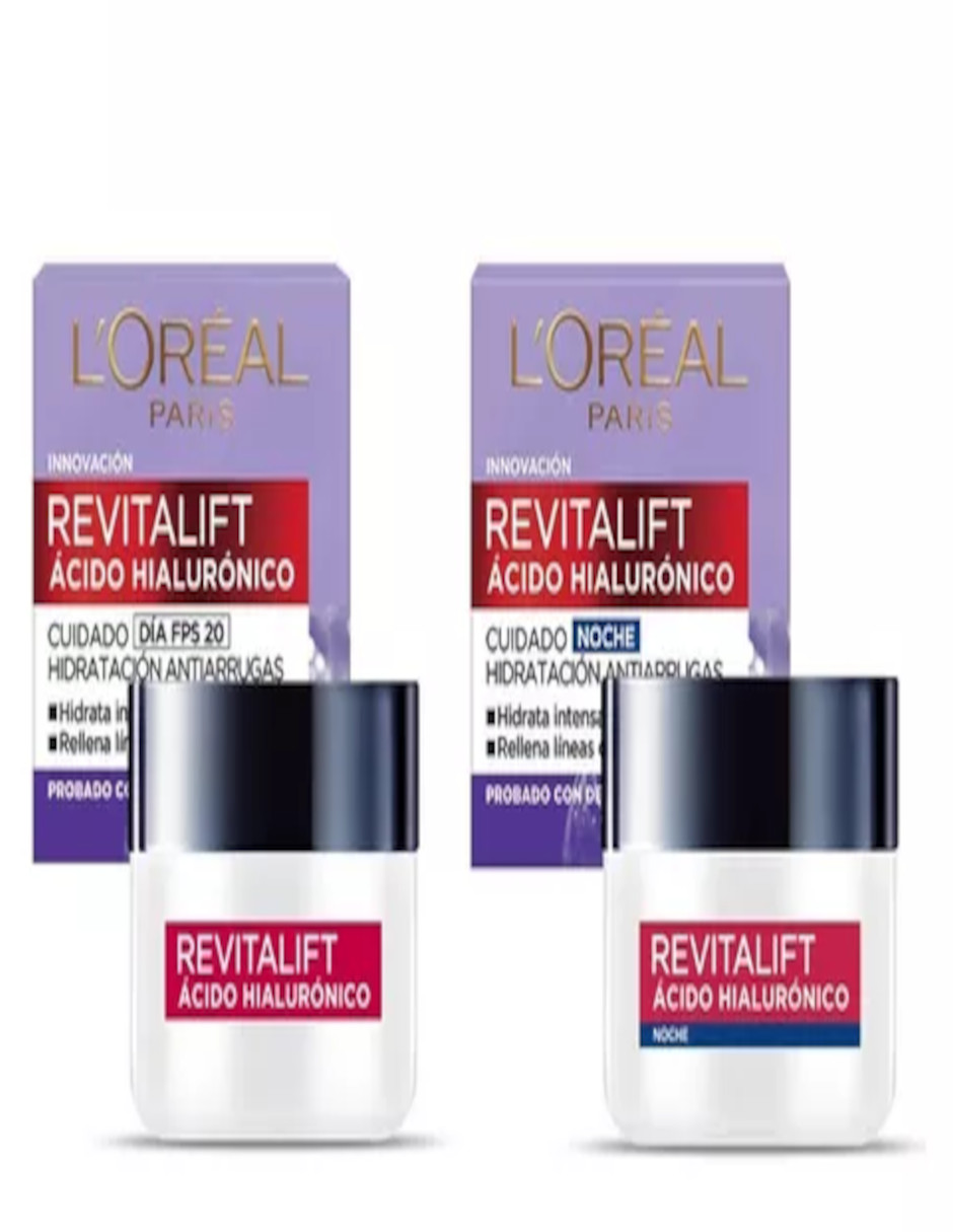 Foto 3 pulgar | Kit L'oréal Paris Crema Día y Noche Ácido Hialurónico + Termo