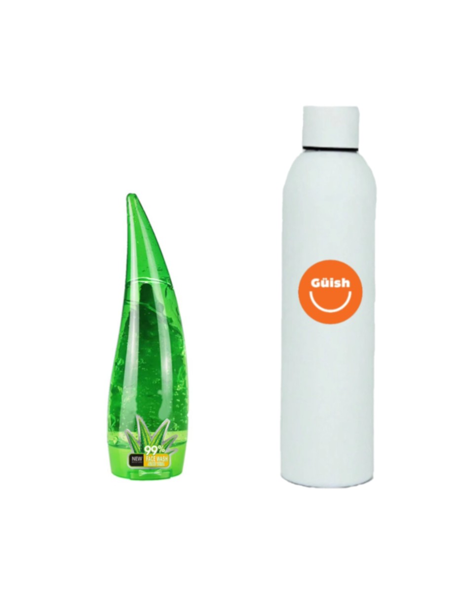 Foto 2 pulgar | Gel de Aloe Vera + Termo de Agua Güish