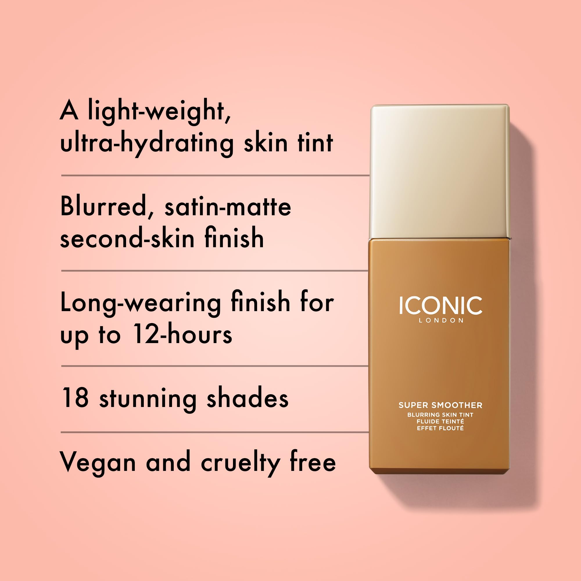 Foto 3 pulgar | Crema Hidratante Con Color Iconic London Super Smoother Warm Tan 30 Ml - Venta Internacional.
